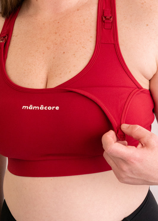 The Core Bra - High Support + Max Coverage - Savvy Red