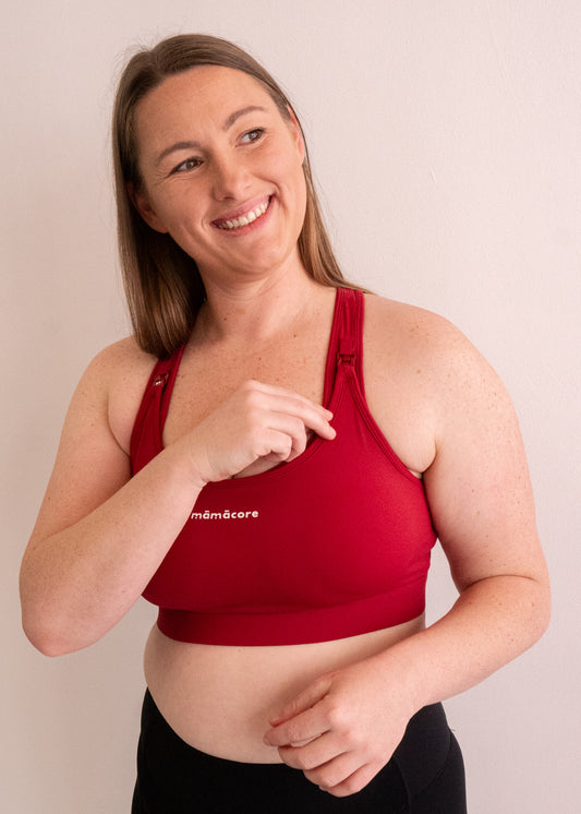 The Core Bra - High Support + Max Coverage - Savvy Red